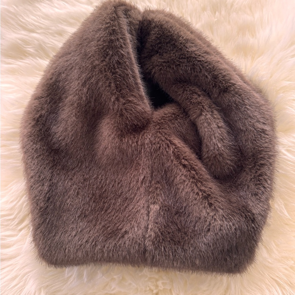 ALC Soft Brown Faux Fur Bag